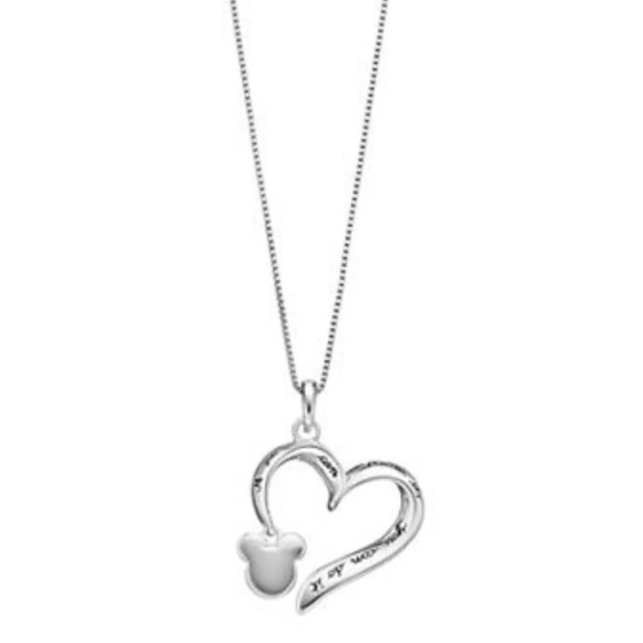 Timeless Sterling Silver Jewelry - Disney Mickey Mouse Heart Pendant NWT